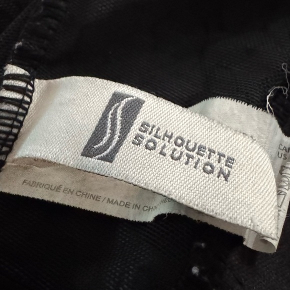 Silhouette Solutions Blue and White Ruched Swimsuit Top size 8 - Picture 7 of 10